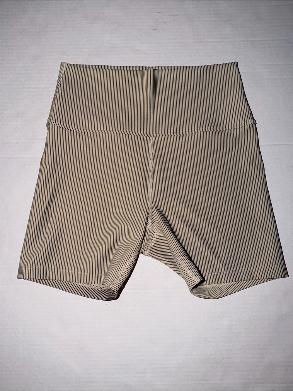 aerie Ribbed High-Waist Bike Shorts - Taupe